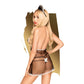 Penthouse Teaser Mesh Babydoll With Thong And Hairpiece