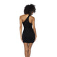 Mapale Asymmetrical Cut Out Dress W Ring Details Black - Black - Large/Extra Large