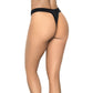Mapale High Leg Thong Black - Black - Small/Medium