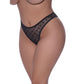 Exposed Lingerie High Waist Micro Star Thong Black - Black - Queen
