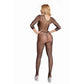 Pink Lipstick Risque Crotchless Bodystocking Black