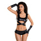 Glossy Wetlook 3 Pc Set Halle - Black - Extra Large