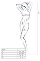 Passion Lingerie Bodystocking Fishnet With Open Cleavage Blk