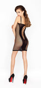 Passion Lingerie Brand Dress Translucent With Open Sides Blk