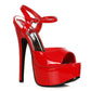 Ellie Shoes Stiletto Sandal Black 6.5In - Red - 8