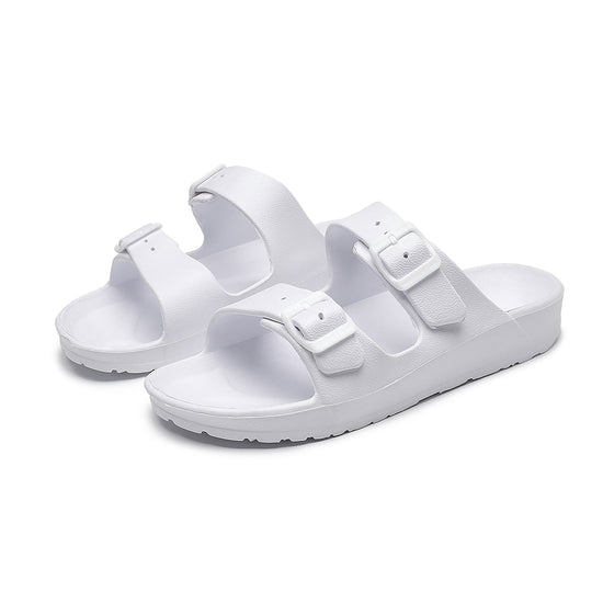 UNISEX BEACH SLIDES 0099 - MEN - White / AUS Ladies12/Men10/Eu44/27cm