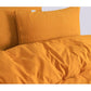 Elan Linen 100% Egyptian Cotton Vintage Washed 500TC Mustard Double Quilt Cover Set