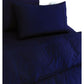 Elan Linen 100% Egyptian Cotton Vintage Washed 500TC Navy Blue Double Quilt Cover Set