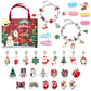 Christmas Advent Calendar 2025 Girls, 24 Days Xmas Countdown Calendar Jewelry Bracelet Set, DIY Bracelets Ornament Christmas Vacation Advent Calendar, Christmas Gift Set for Girls Boys Kids Women