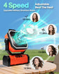 20000mAh Portable Camping Fan, Rechargeable Battery Operated Oscillating Camp Tent Fan W/Remote control, 4 Speeds, LED lights & 360° Rotation Hook for Outdoor RV Travel Orange