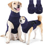 Pet Products Dog Anxiety Vest and Coat, Vet Visits and Separation - Keep Pet Calm, Dog Jacket for Thunder, Fireworks, Anti Anxiety Vest for Dogs and Cat Body and Ear, Dark Blue, L