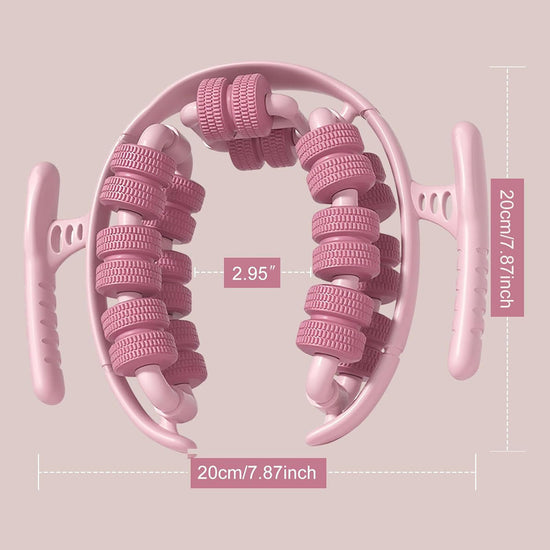 Lymphatic Drainage Massager,Cellulite Massage Roller,Body Sculpting Machine，Thighs Massager, Manual Leg Roller，Relaxing Muscles,360 °28 Wheels Anti Cellulite Roller for Legs (PURPLE)