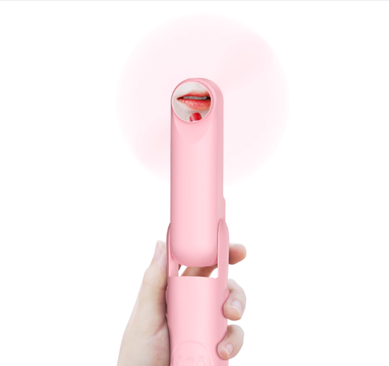 Handheld Mini Fan, 2 IN 1 USB Rechargeable Portable Fan [12-19 Working Hours] with Power Bank, Pocket Design for Travel/Summer/Concerts/Lash, Gifts for Women (Pink)Christmas Gifts