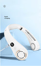 Portable Neck Fan Upgraded, Neckbrace Personal Hands Free, 5 Speed Gears Adjustment, 2000 mAh Wearable Bladeless Quiet Rechargeable for Outdoor Indoor, Gifts for Women Men- White Christmas Gifts