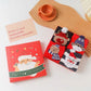 Christmas gift  Christmas Socks Combed Cotton 4 Pair Medium Socks Gift Box