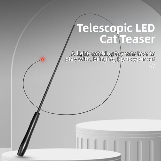 pet products Interactive LED telescopic pole cat teaser stick