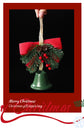 Christmas gift Christmas Bell Bow Pendant four pieces