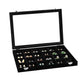 Velvet Earring Organizer Tray with Lid, 13.7x9.4 Inch 24 Grid Jewelry Organizer for Earrings, Perfect for Home Organization, Jewelry Display, Gift Giving, Dustproof Design