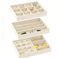 ewelry Storage Organizer, Stackable Drawer Trays with Removable Dividers, Velvet Jewelry Display Case for Earrings Rings Necklaces Bracelets（3Pack）