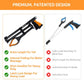 38" Extra Long Grabber Reacher Tool – 2 Pack Extra Long Foldable Reacher Grabber Pickup Tools with 360° Rotating Jaw - Heavy Duty Pick Up Grabbers for Seniors, Trash, Surgery Recovery (Orange Blue)