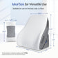 Adjustable Wedge Pillow Headboard Set for Sleeping & After Surgery, Ergonomic Reading Pillow for Sitting in Bed, Bed Wedge with Premium Memory Foam for Back Pain Relief & Support, Leg Elevation