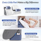 Adjustable Wedge Pillow Headboard Set for Sleeping & After Surgery, Ergonomic Reading Pillow for Sitting in Bed, Bed Wedge with Premium Memory Foam for Back Pain Relief & Support, Leg Elevation