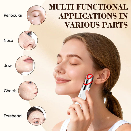 Advanced 4-in-1 Facial Device, Microcurrent Face Massager with Heat Therapy & Vibration, LED Light for Anti-Aging, Puffiness and Boosting Serum Absorption