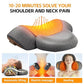3-in-1 Neck Massager Pillow, Neck Massager for Pain Relief Deep Tissue, Massage Pillow with Heat, Vibration & Airbag Traction, 3D Ergonomic Cervical Hump Corrector Massage for Home Office