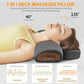 3-in-1 Neck Massager Pillow, Neck Massager for Pain Relief Deep Tissue, Massage Pillow with Heat, Vibration & Airbag Traction, 3D Ergonomic Cervical Hump Corrector Massage for Home Office