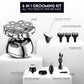 Head Shaver for Bald Men - 9D Waterproof Cordless Wet/Dry Skull & Bald Head Shaver with Rotary Blades - Grooming Kit with Electric Razor, Clippers, Nose/Ear Trimmer, Brush & Massager