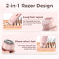 Bikini Trimmer for Women, 2 in 1 Electric Razors for Women, IPX7 Waterproof, USB Rechargeable Wet and Dry Shaver, Suitable for Hair Removal All Over The Body
