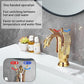Swan-Shaped Bathroom Faucet – Single-Handle Single-Hole Sink Faucet, Deck-Mounted, Short Model, Elegant Vanity Faucet for Bathroom - Rose Gold - Size 19cm