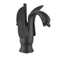 Swan-Shaped Bathroom Faucet – Single-Handle Single-Hole Sink Faucet, Deck-Mounted, Short Model, Elegant Vanity Faucet for Bathroom - Silver - Size 19cm