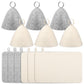 6Pcs Sauna Hats & 6Pcs Sauna Mats, Felt Sauna Hat, Bath Hair Caps with Loops, Heat Insulation Sauna Mat, Head Protection Shower Hat, Safe Sauna Mat Set, Sauna Accessories for Home