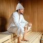 6Pcs Sauna Hats & 6Pcs Sauna Mats, Felt Sauna Hat, Bath Hair Caps with Loops, Heat Insulation Sauna Mat, Head Protection Shower Hat, Safe Sauna Mat Set, Sauna Accessories for Home