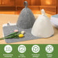 6Pcs Sauna Hats & 6Pcs Sauna Mats, Felt Sauna Hat, Bath Hair Caps with Loops, Heat Insulation Sauna Mat, Head Protection Shower Hat, Safe Sauna Mat Set, Sauna Accessories for Home