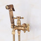 Antique Brass Faucet for Garden Hose, Fence, Bathroom & Outdoor Use – Durable and Stylish Faucet Accessory, Perfect for Home and Gardening - Bronze - Size Angle valve1