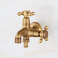 Antique Brass Faucet for Garden Hose, Fence, Bathroom & Outdoor Use – Durable and Stylish Faucet Accessory, Perfect for Home and Gardening - Bronze - Size Angle valve2