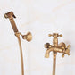 Antique Brass Faucet for Garden Hose, Fence, Bathroom & Outdoor Use – Durable and Stylish Faucet Accessory, Perfect for Home and Gardening - Bronze - Size Long style3