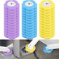 36 Pack Disposable Toilet Bowl Cleaner Wand Refills, 360° Sponge Replacement Heads for Wall Mounted Brush System, Hygienic Deep Cleaning Bathroom Scrubber Pads