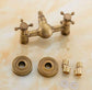 Brass Bathtub Faucet with Antique Finish – Wall-Mounted Hot & Cold Water Faucet for Bathroom and Shower