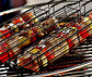 4 Pack BBQ Grill Basket for Home Foldable Non-Stick Barbecue Grill with Wooden Handle Powder Coated Stainless Steel Mesh Tandoori Chicken & Vegetable Griller Portable Outdoor Barbeque Tool for