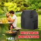 Grill Cover, 40 inch Small Gas Grill Cover for Outdoor Grill, Waterproof, Weather Resistant, UV & Fade Resistant, BBQ Grill Cover with Hook and Loop Straps, Black