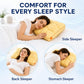 Cooling Marshmallow Puff Pillow, Quilted Cool-Touch Bed Pillow for Adults, Cloud-Like Fluffy Sleep Pillow with Neck Support for Side Back Sleepers - Pink - Size 74*48cm