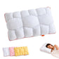Cooling Marshmallow Puff Pillow, Quilted Cool-Touch Bed Pillow for Adults, Cloud-Like Fluffy Sleep Pillow with Neck Support for Side Back Sleepers - White - Size 74*48cm