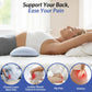 Inflatable Lumbar Support Pillow for Bed with Customized Lower Back Pain Relief & Support, Memory Foam Back Support for Side & Back Sleeping, Bed Pillow for Driving, Resting, Breathable Cover