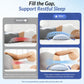 Inflatable Lumbar Support Pillow for Bed with Customized Lower Back Pain Relief & Support, Memory Foam Back Support for Side & Back Sleeping, Bed Pillow for Driving, Resting, Breathable Cover