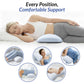 Inflatable Lumbar Support Pillow for Bed with Customized Lower Back Pain Relief & Support, Memory Foam Back Support for Side & Back Sleeping, Bed Pillow for Driving, Resting, Breathable Cover
