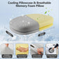 Cooling Memory Foam Pillow – 6-in-1 Adjustable Height & Firmness for All Sleep Positions (Gray)