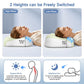 Memory Foam Cervical Pillow, Neck Comfort Support,Ergonomic High-Low Contour Neck Pillow, Supportive Sleeping Pillow for Side, Back, Stomach Sleepers, Removable Washable Cover(Green)